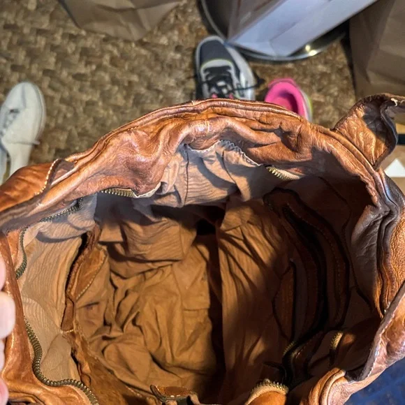 Langellotti Genuine Italian Leather Elegant Woven Leather Tote - Picture 4 of 5